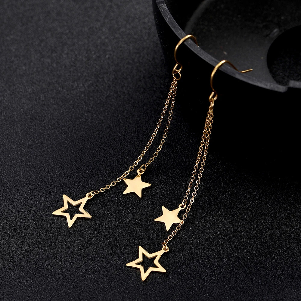 Brincos Estrela em Aço Inoxidável