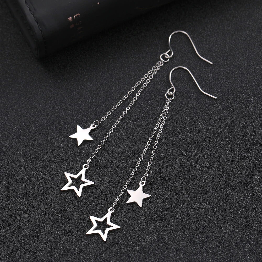 Brincos Estrela em Aço Inoxidável