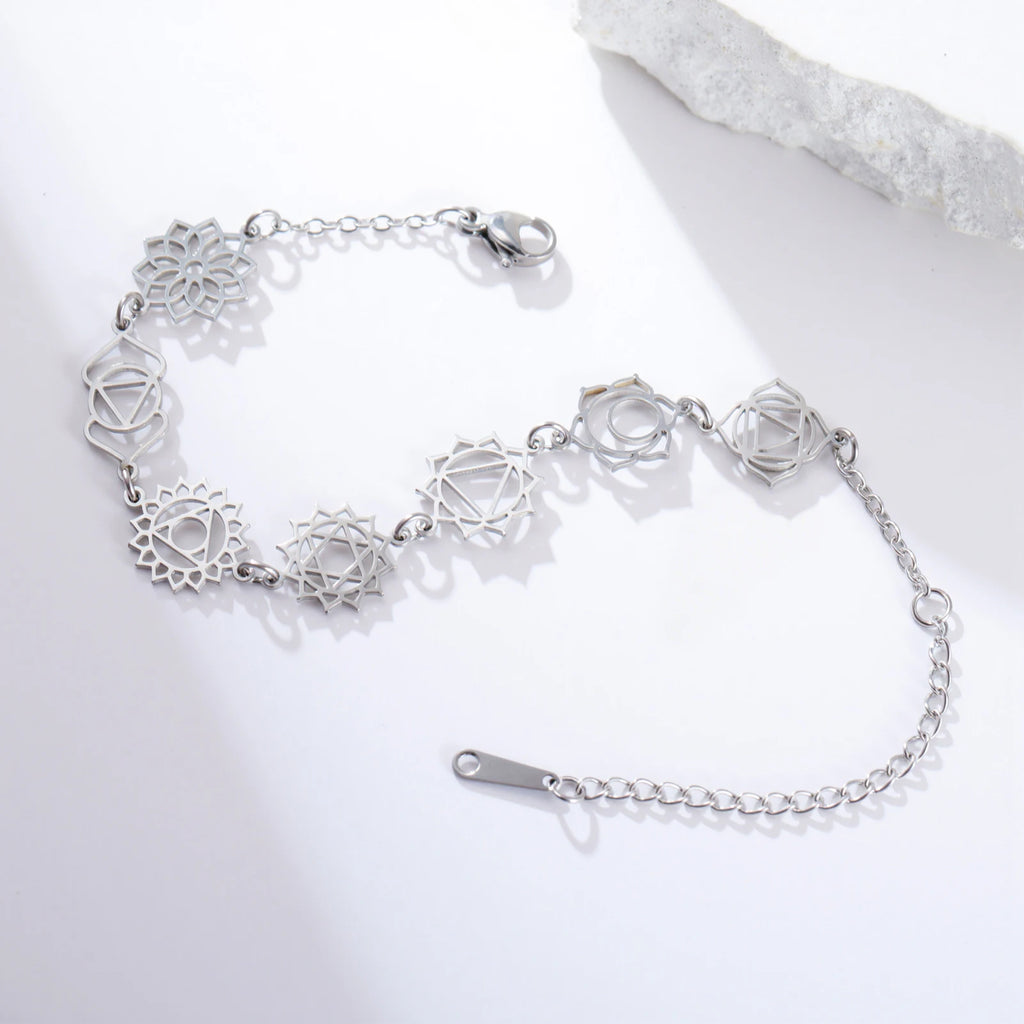 Pulseira charm dos 7 chakras