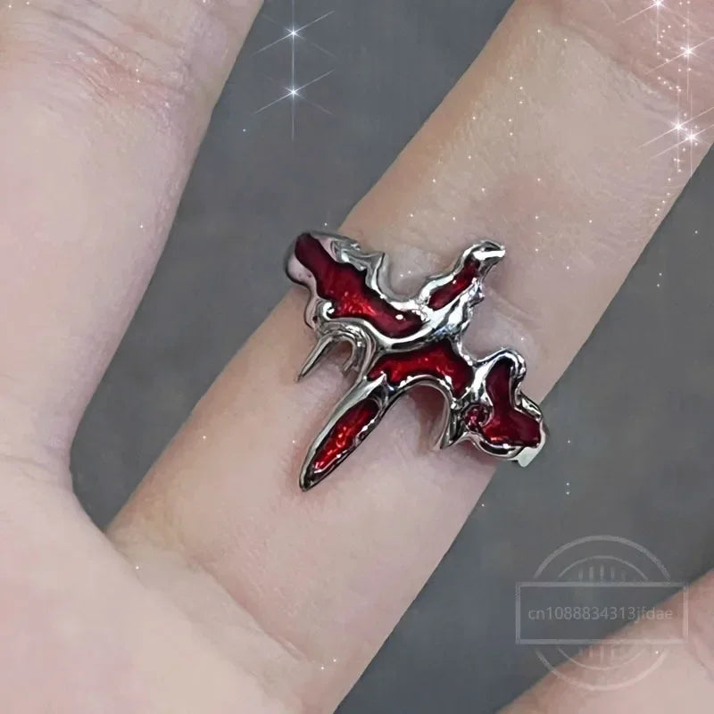 Anel Gótico com Cristal